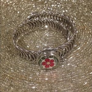 Silver snap bracelet